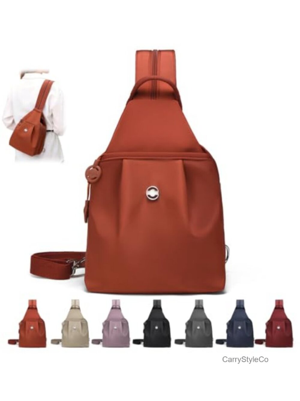 3-in-1 Anti-Theft Convertible Nylon Travel Tote Backpack Purse Lightweight